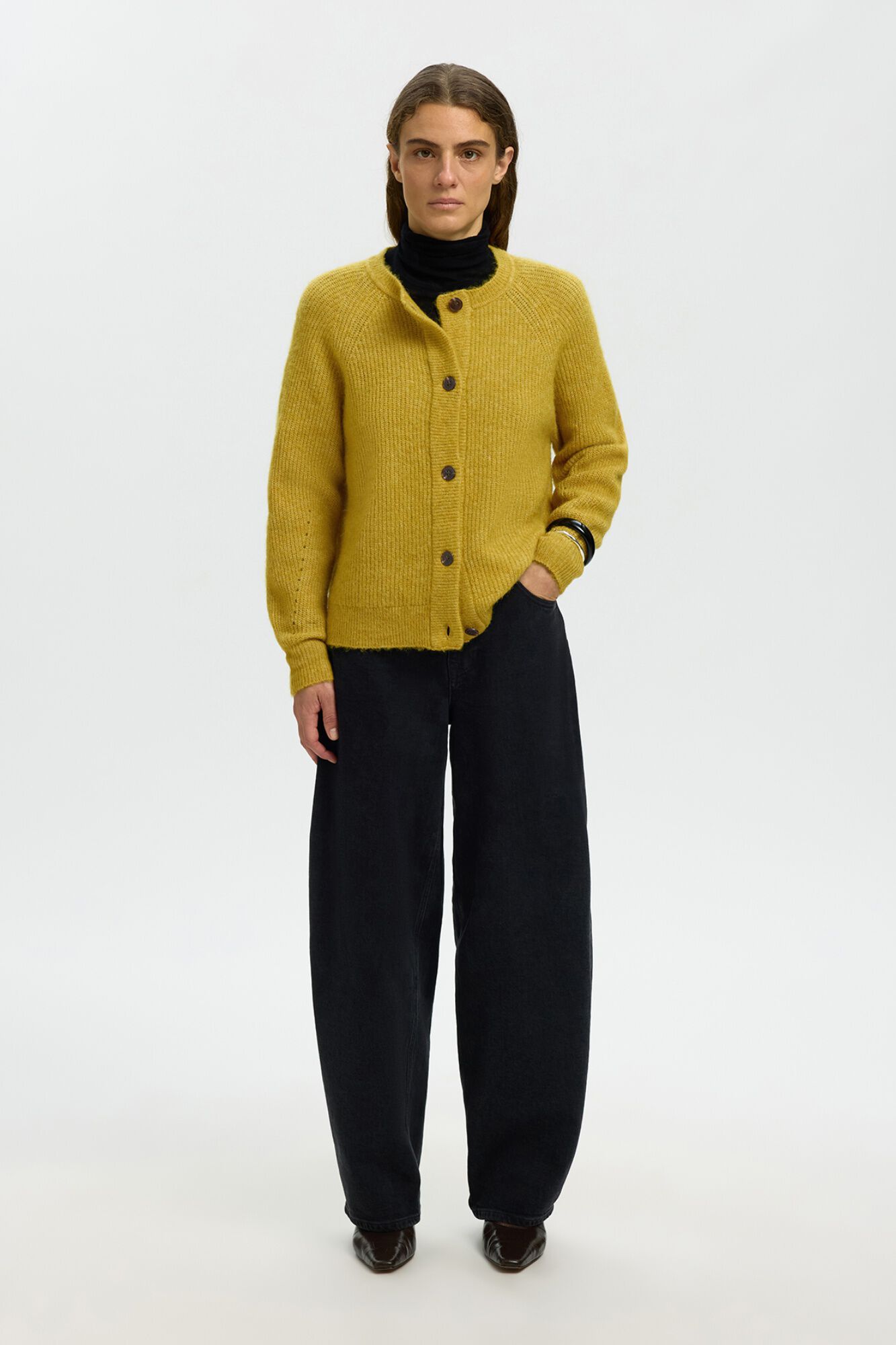 Selected Wool and alpaca cardigan