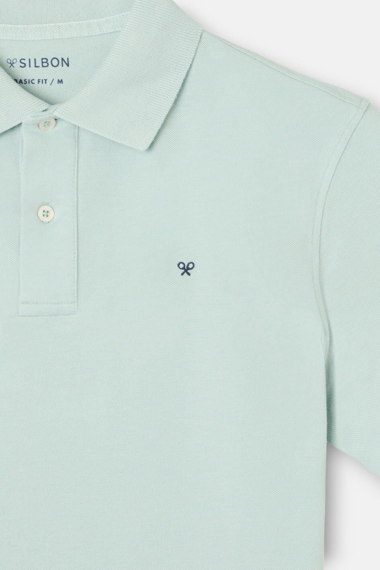 Silbon Classic plain polo shirt Green