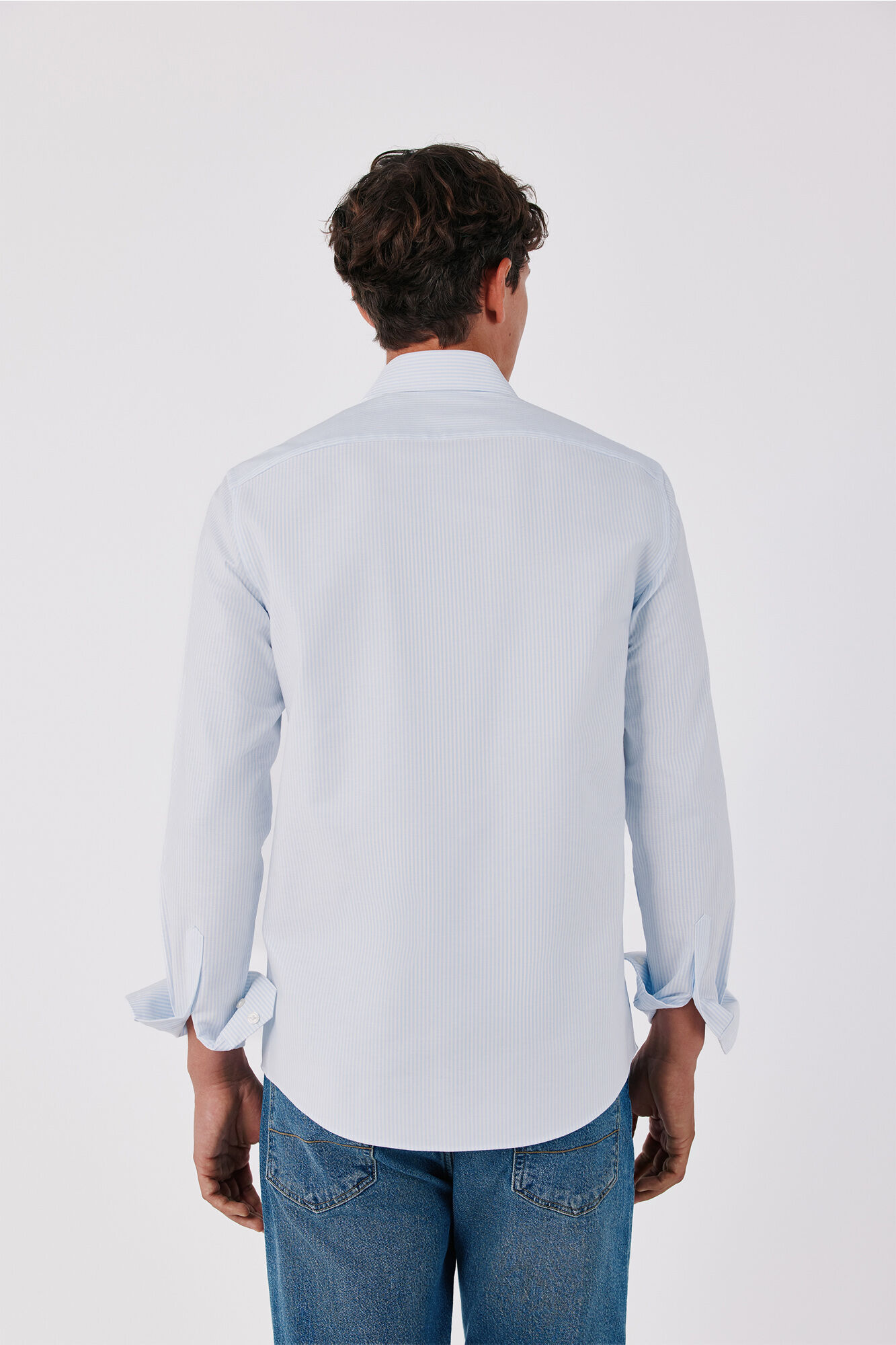 Cortefiel Camisa vestir rayas f&aacute;cil plancha Azul