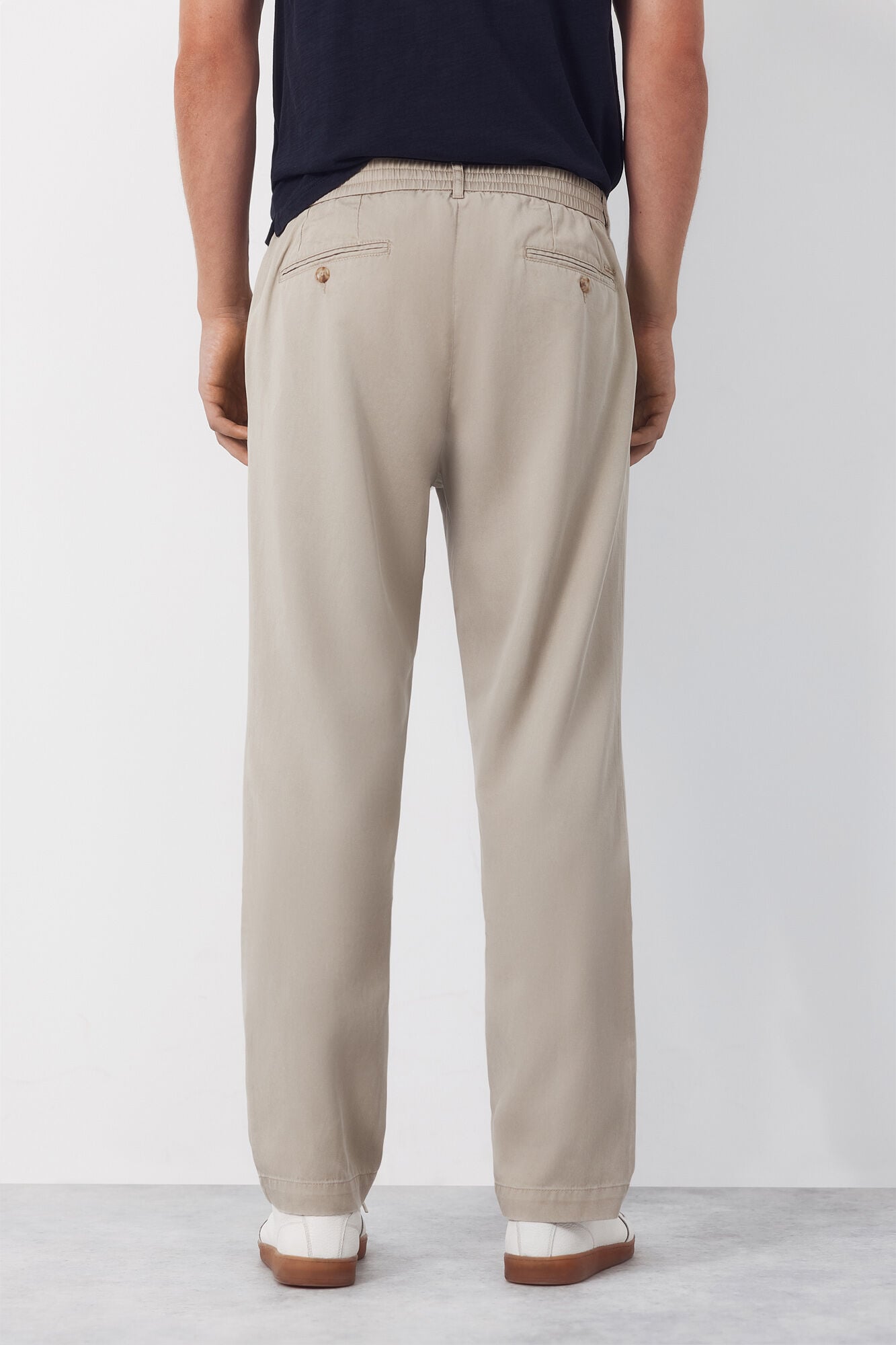 Cortefiel Lightweight tapered chinos Beige