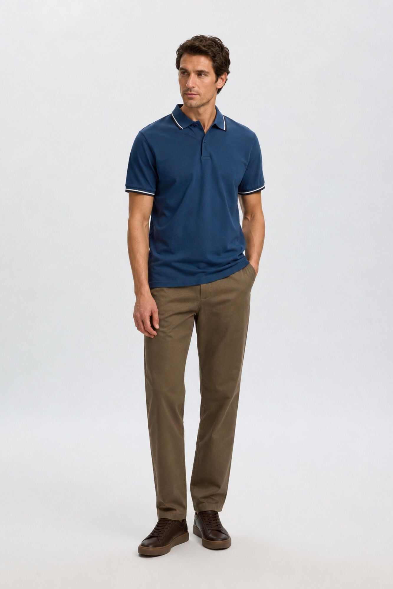 Selected Polo manga corta piqu&eacute;
