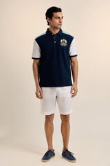 Valecuatro Polo tricolor Valecautro Azul