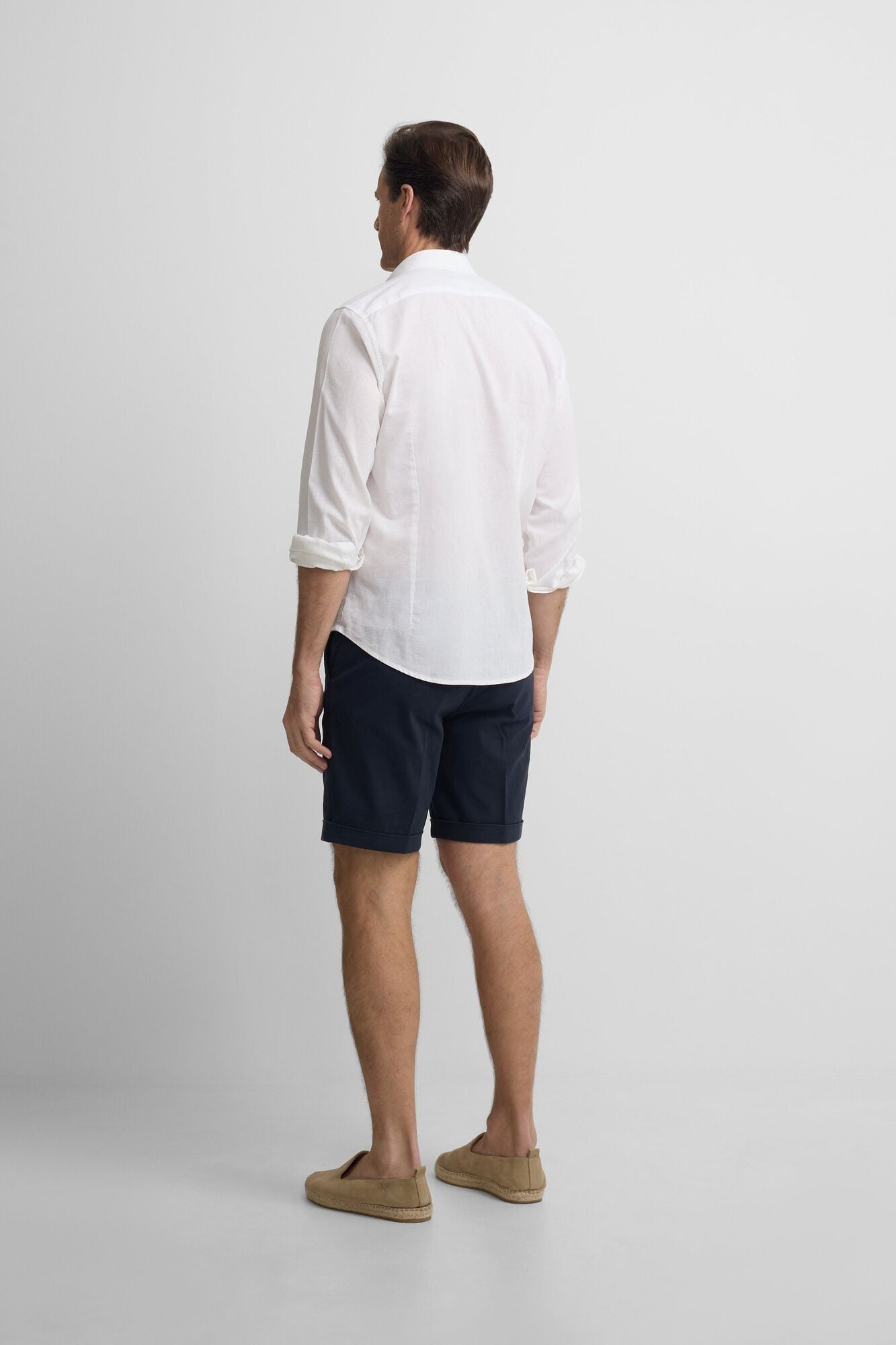 Silbon Camisa sport em linho Branco