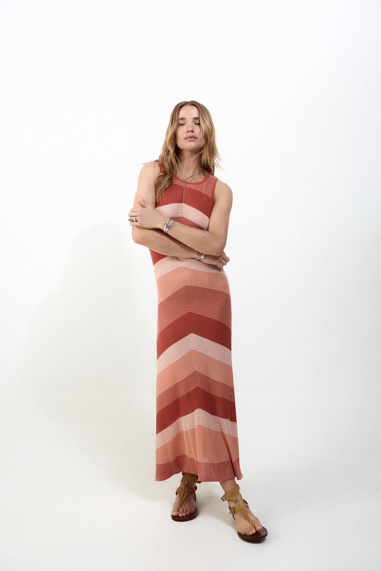Slowlove Vestido punto zig zag