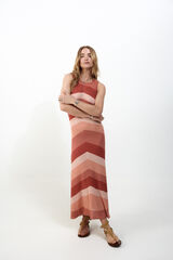 Slowlove Vestido punto zig zag Multicolour