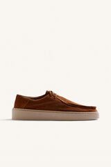 Gioseppo Mocasines estilo wallabees Marr&oacute;n