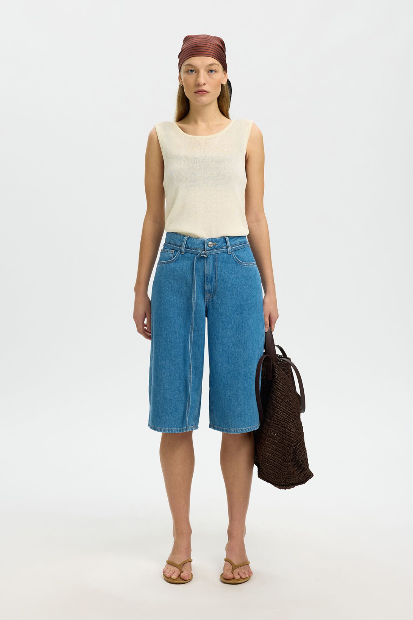 Selected Sleeveless jersey-knit top