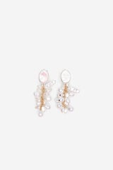 Cortefiel Pearl earrings Ivory