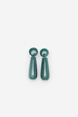 Cortefiel Resin teardrop earrings Turquoise