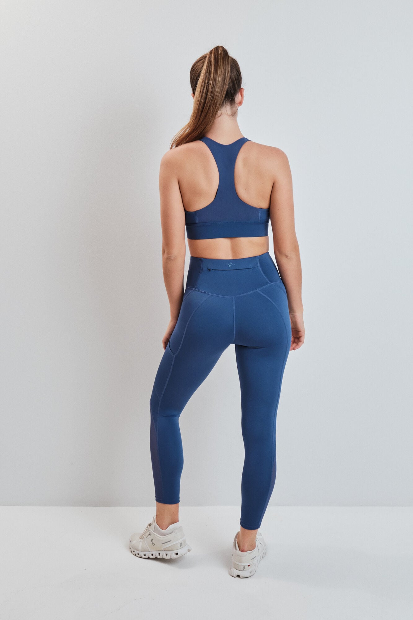 Dash and Stars Leggings 4D STRETCH crop azul azul