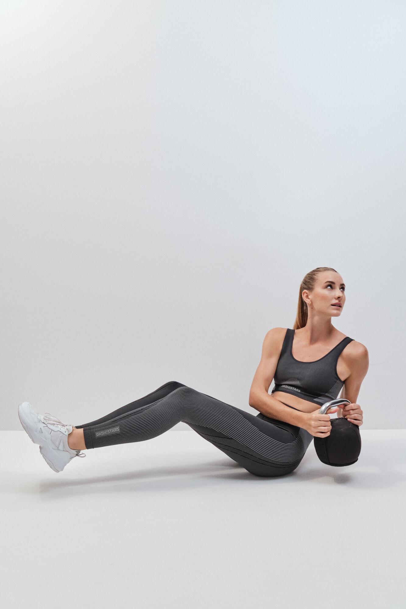 Dash and Stars Leggings largo SEAMLESS COMFORT gris