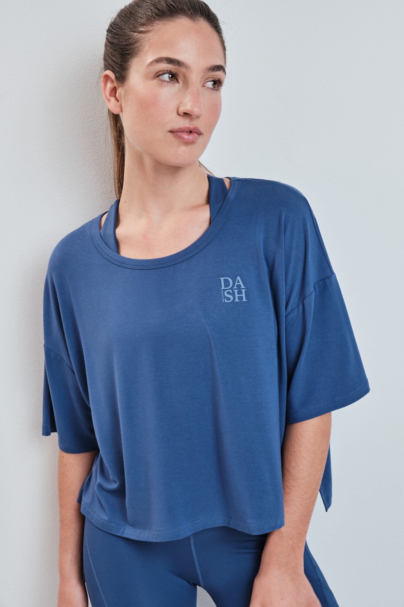 Dash and Stars Camiseta manga corta extra suave azul