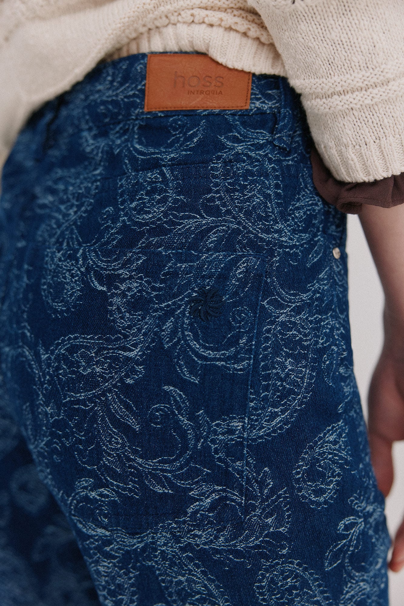 Hoss Intropia Brenda. Jeans jacquard Azul
