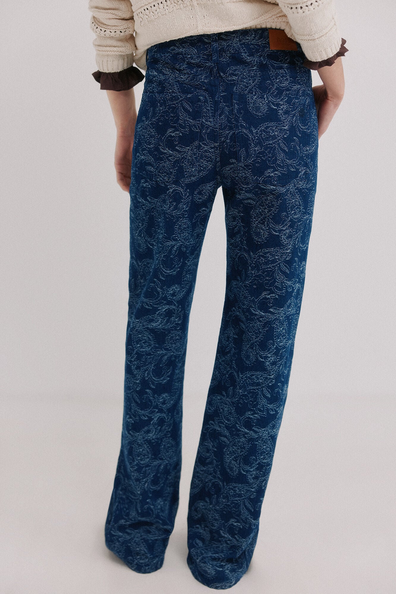 Hoss Intropia Brenda. Jeans jacquard Azul