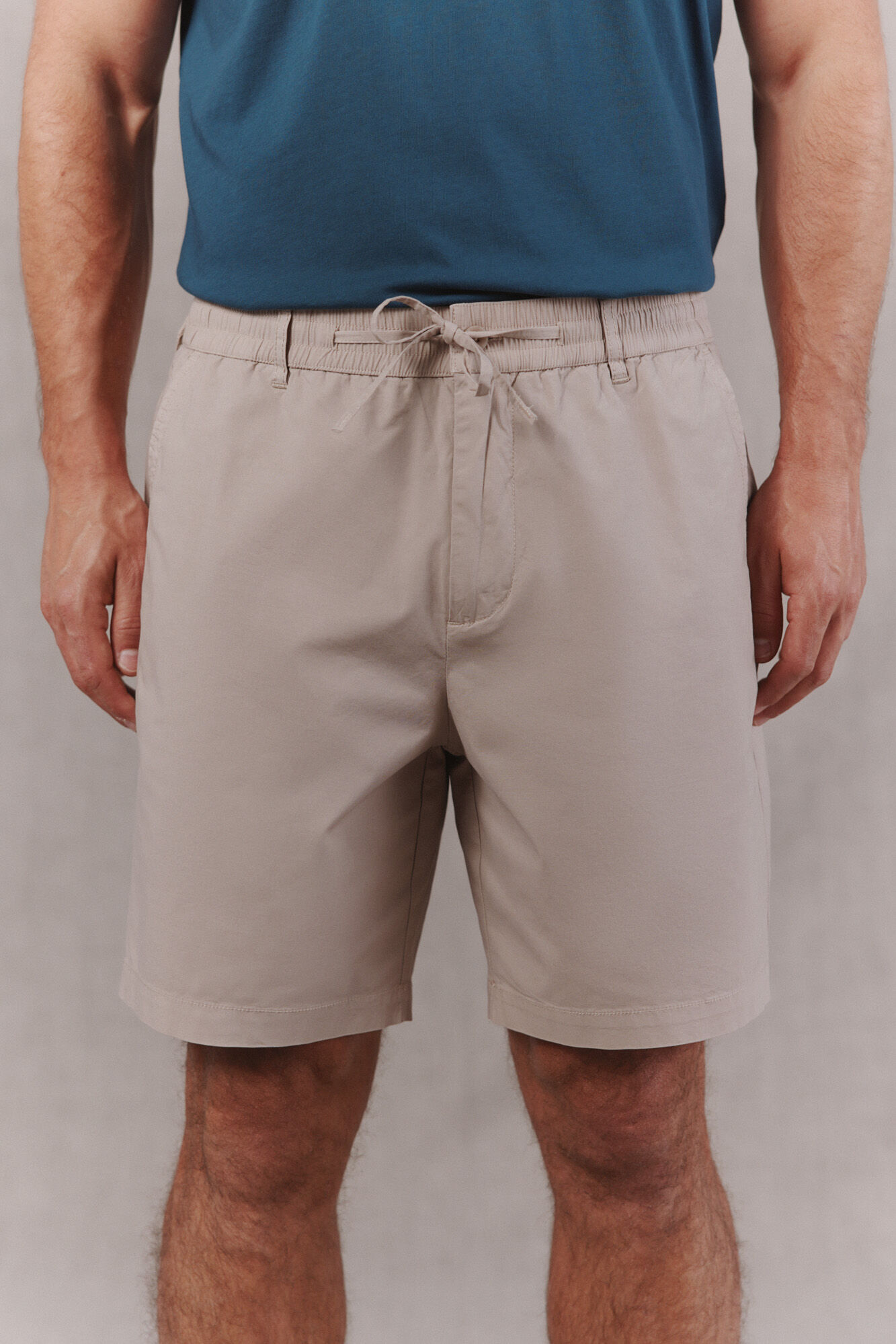 OOTO Lightweight poplin regular Bermuda shorts