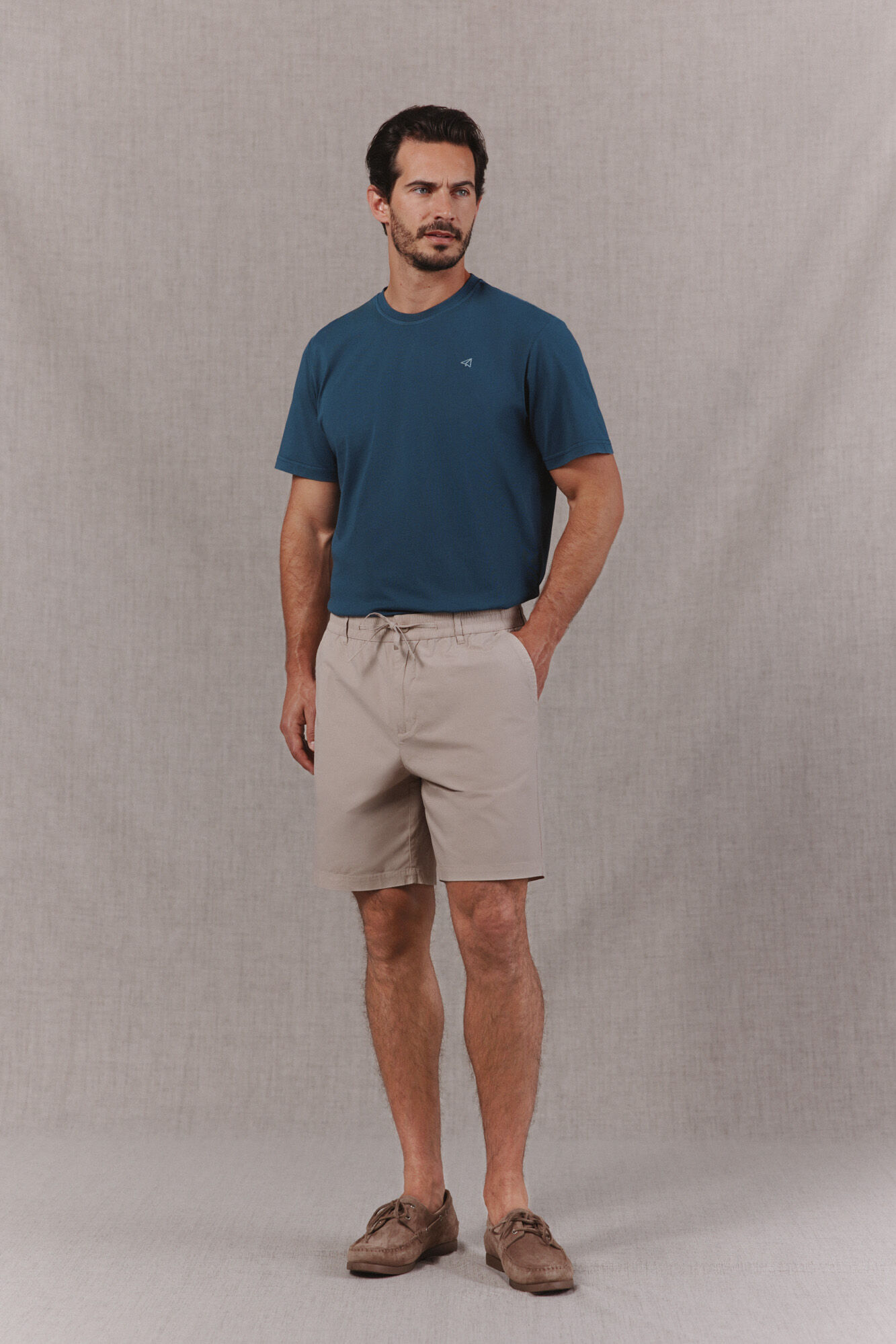 OOTO Lightweight poplin regular Bermuda shorts