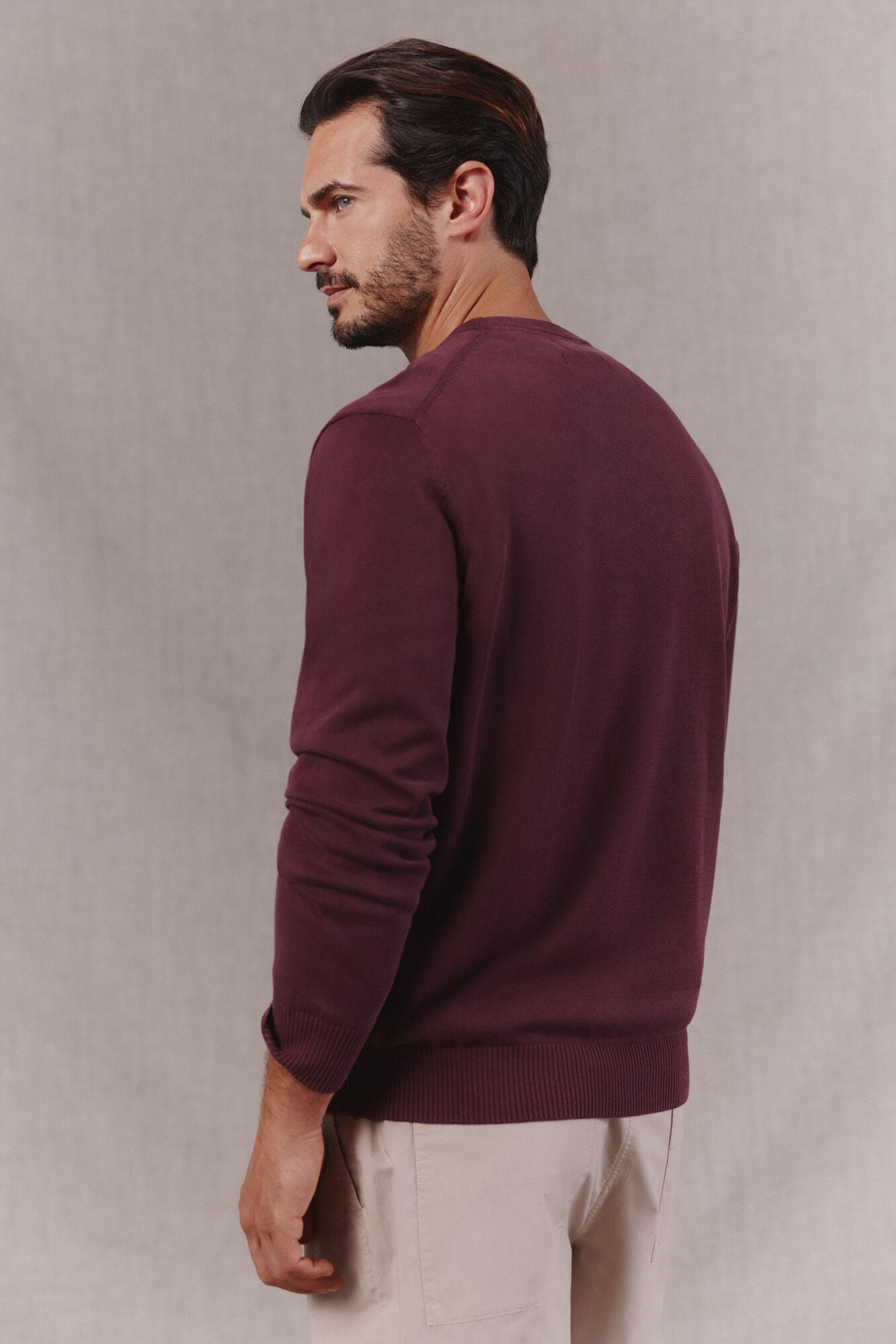 OOTO Basic crew neck jumper Maroon