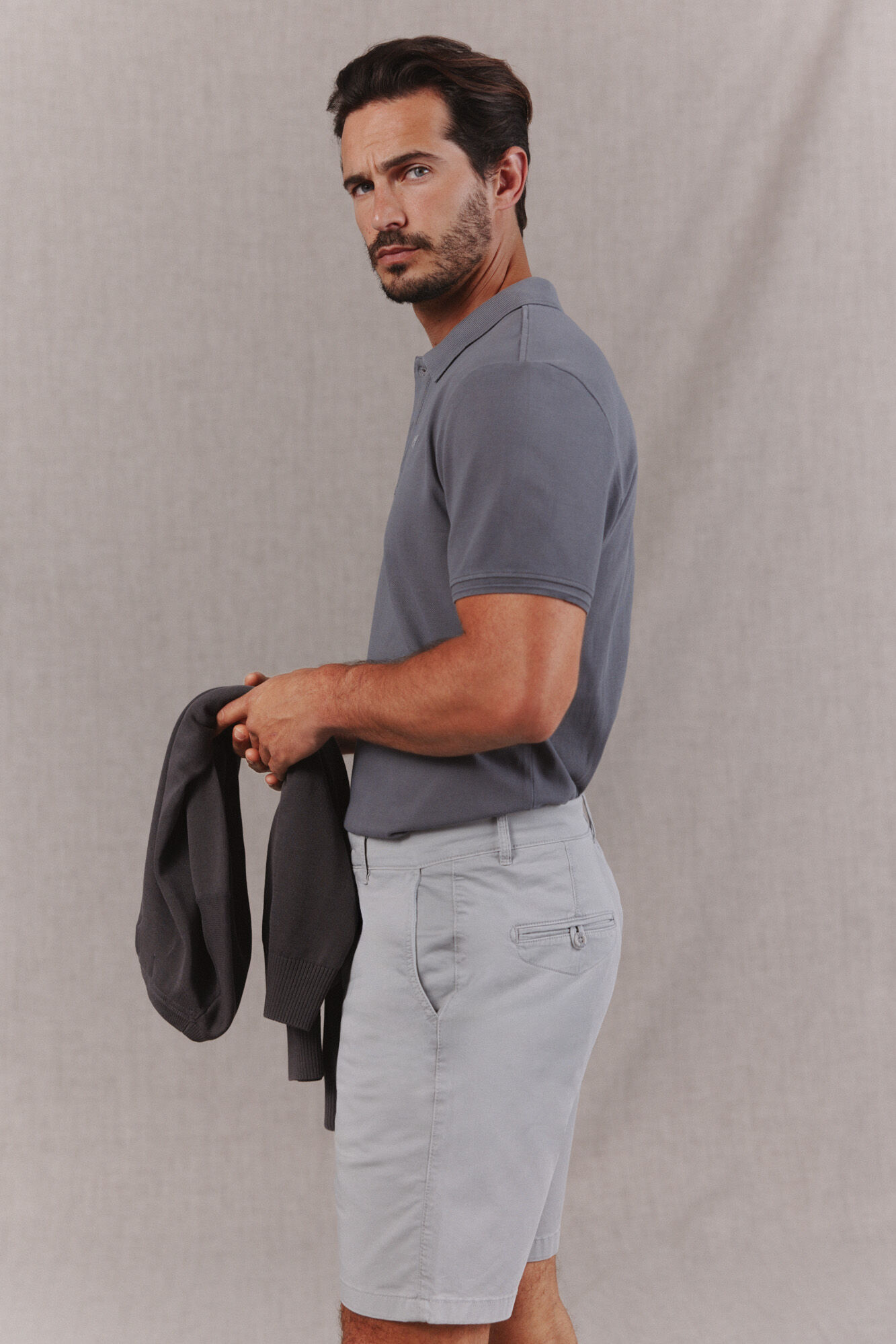 OOTO Washed piqu&eacute; polo shirt with embroidered plane