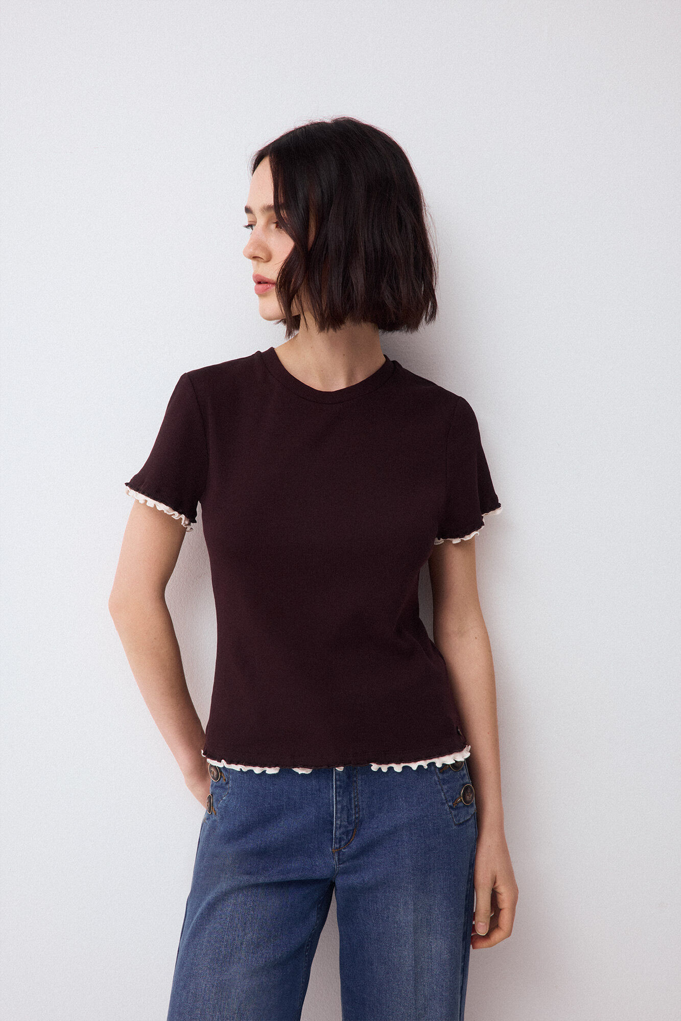 Pedro del Hierro Camiseta rib falso doble