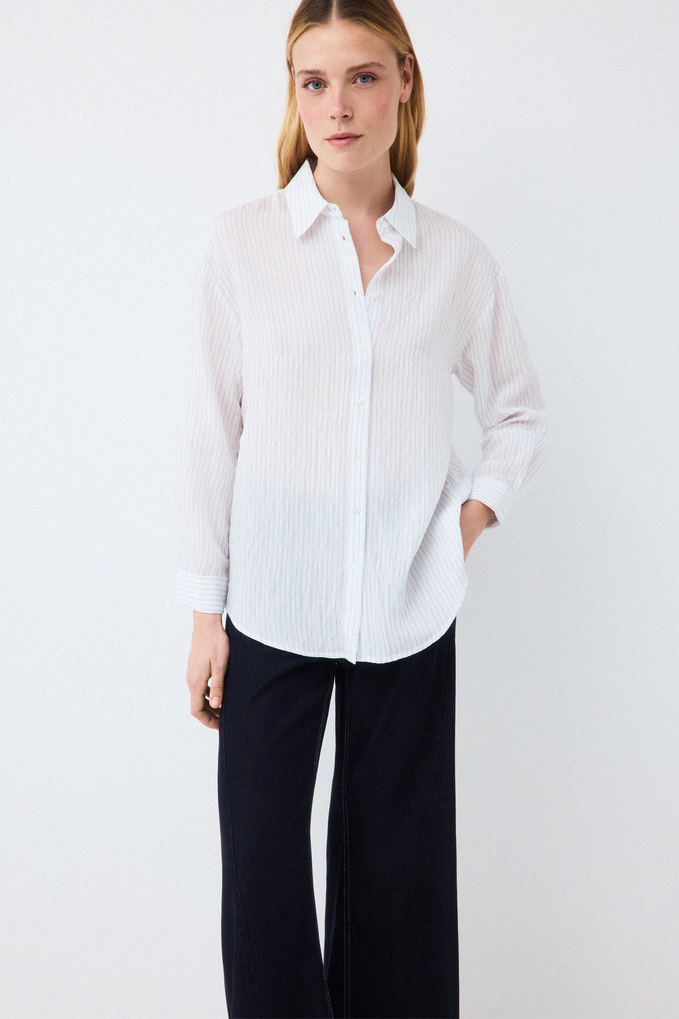 Pedro del Hierro Striped loose shirt