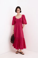 Pedro del Hierro Embroidered cotton dress Pink