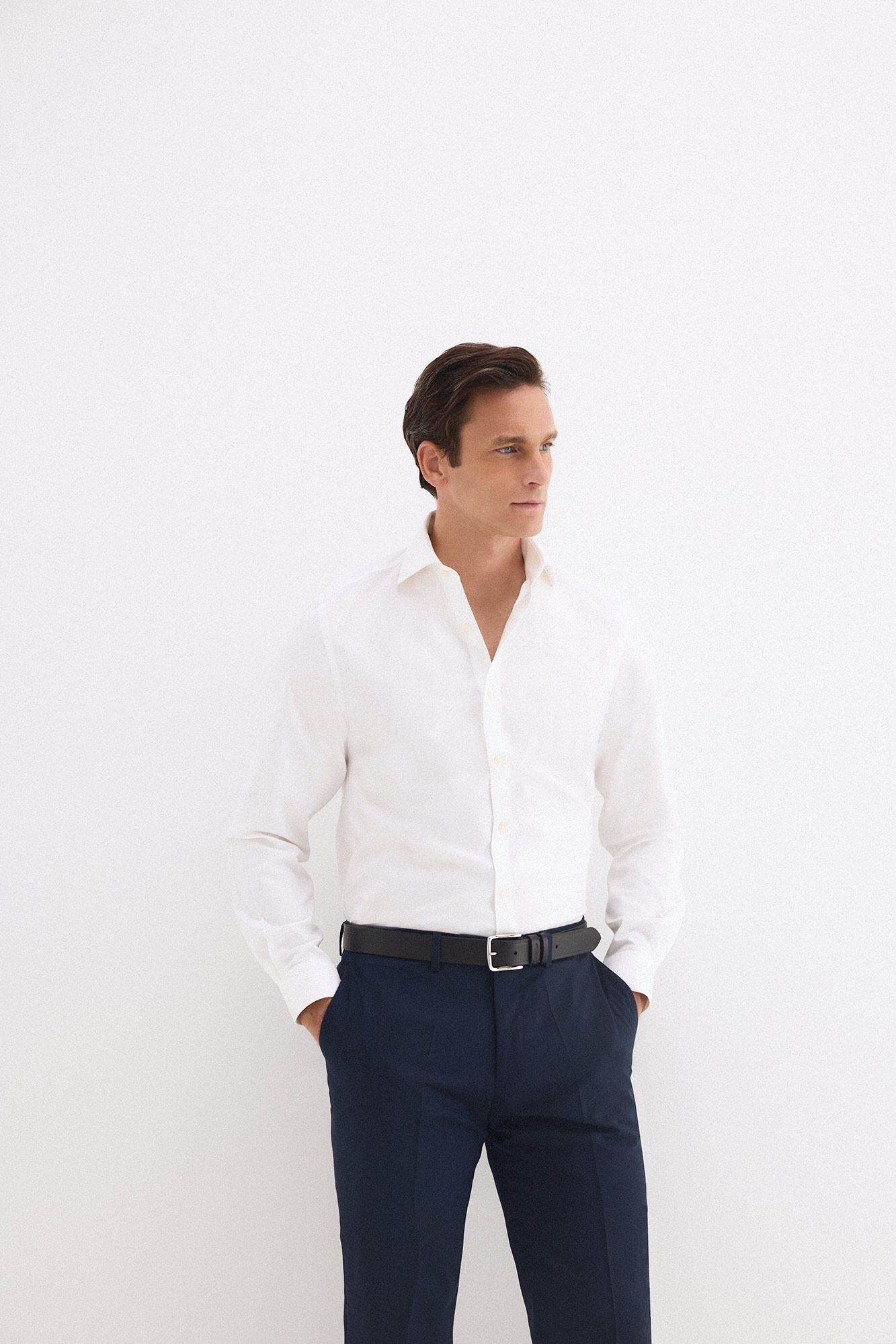 Pedro del Hierro Plain non-iron stain-resistant dress shirt