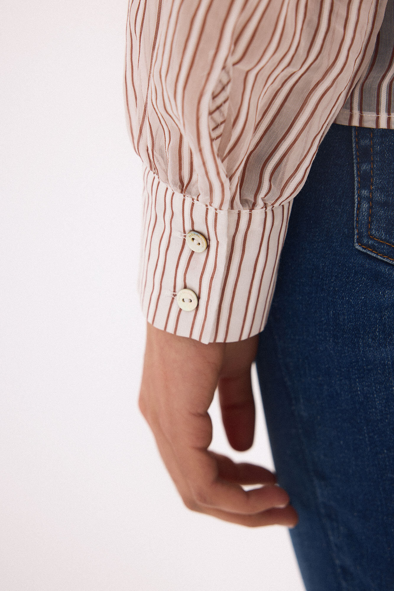 Pedro del Hierro Loose striped blouse Pink