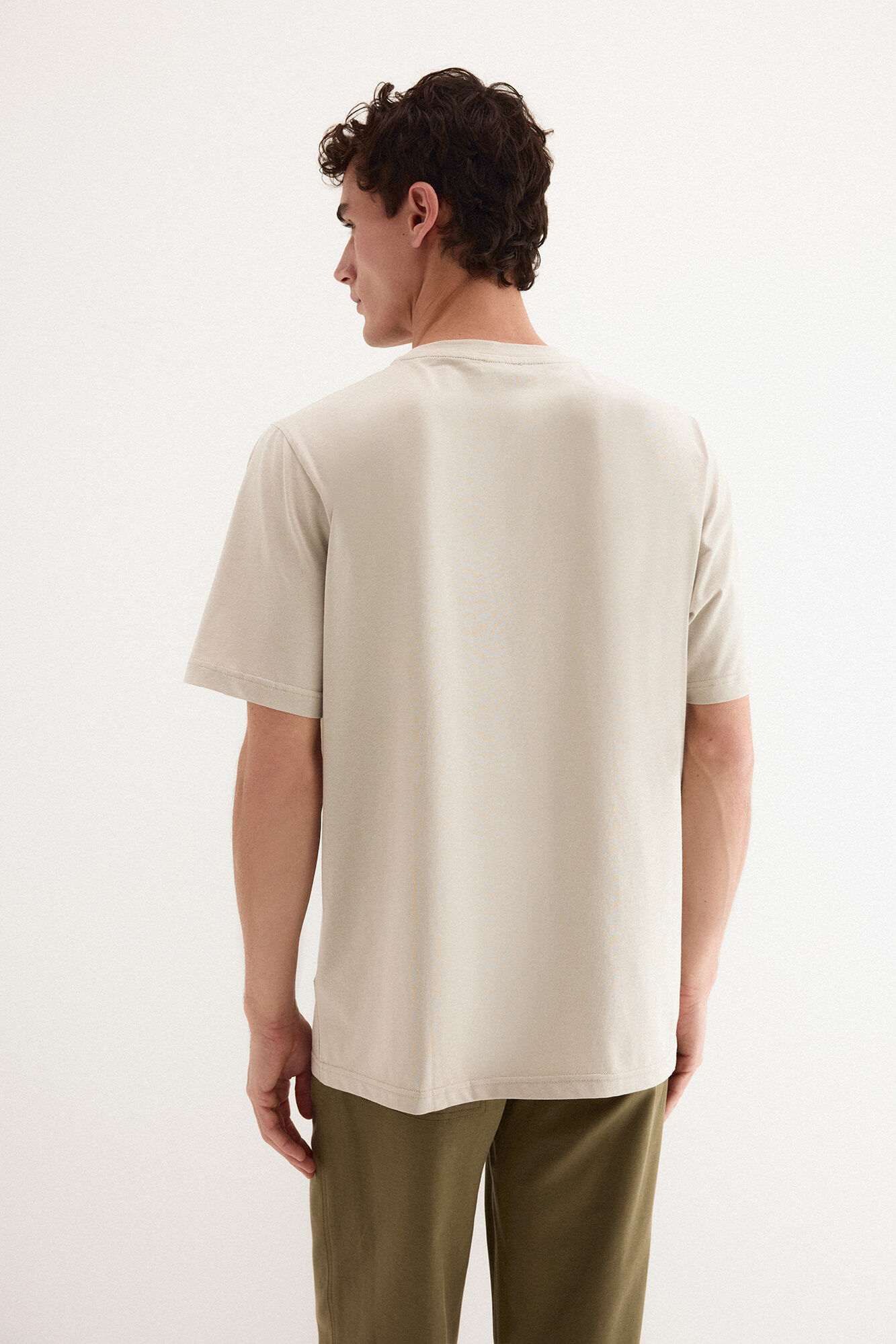 Pedro del Hierro Logo T-shirt Beige