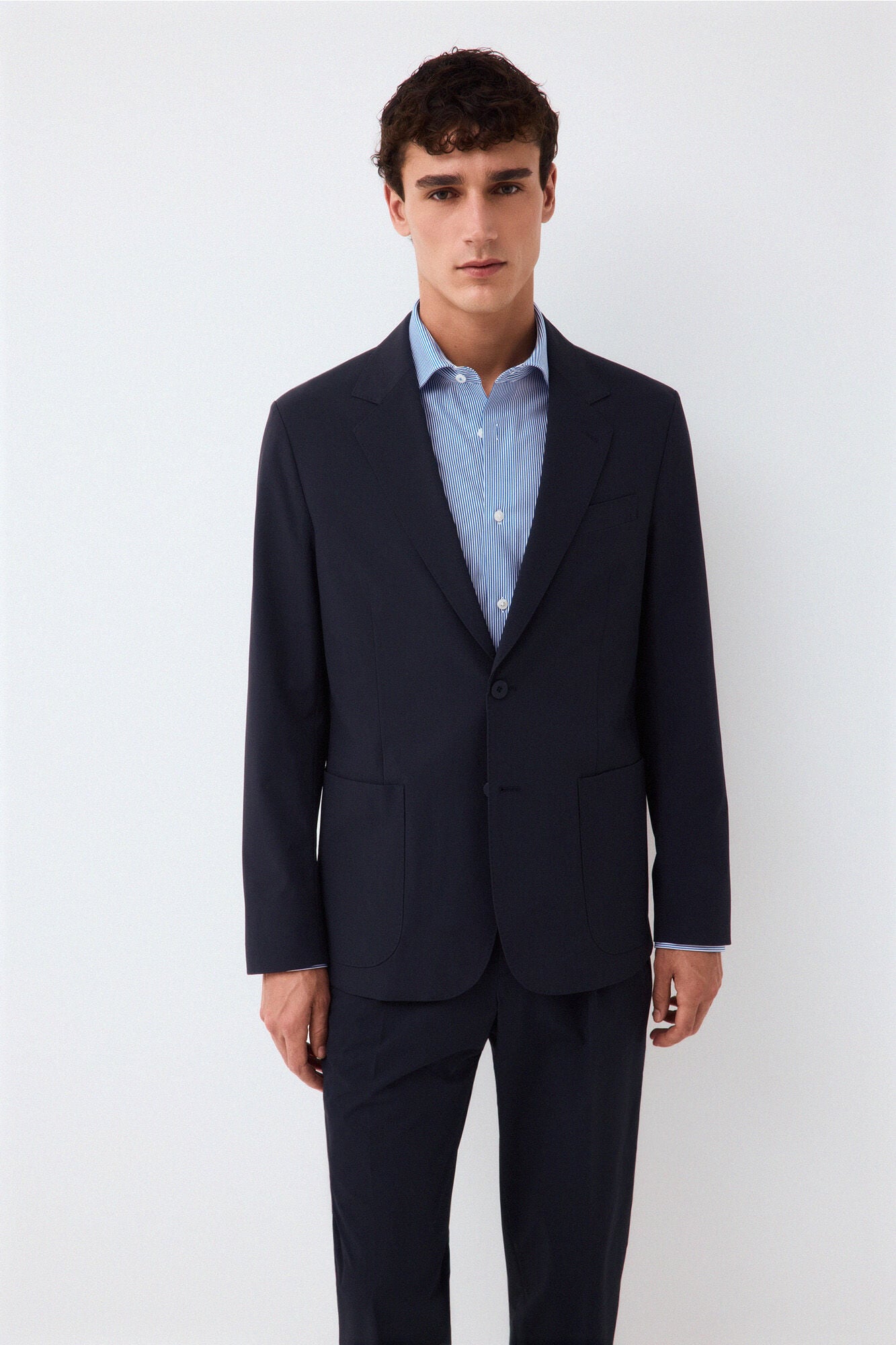 Pedro del Hierro Technical coordinated suit blazer