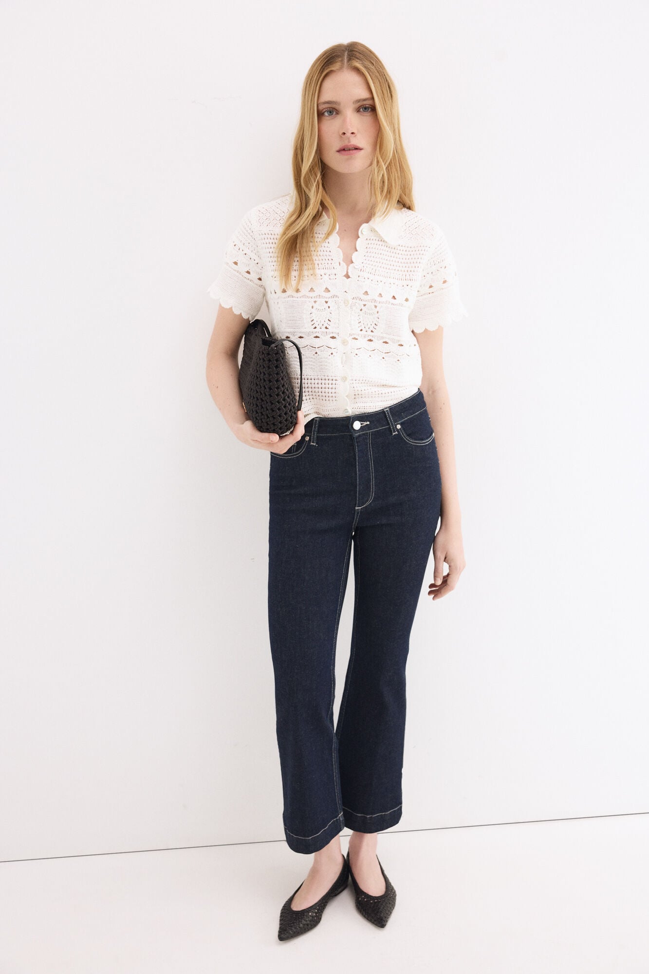 Pedro del Hierro Push-up flare cropped jeans
