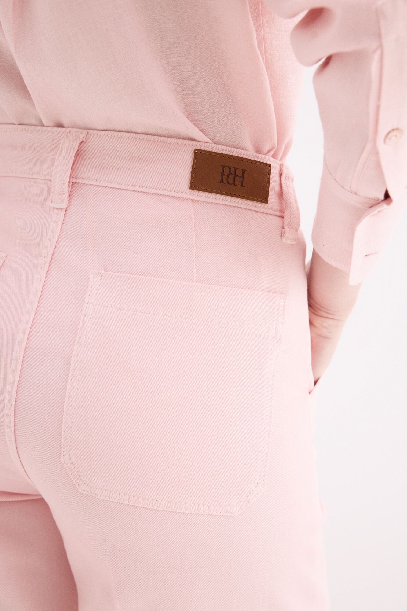Pedro del Hierro Jeans flare largo Rosa