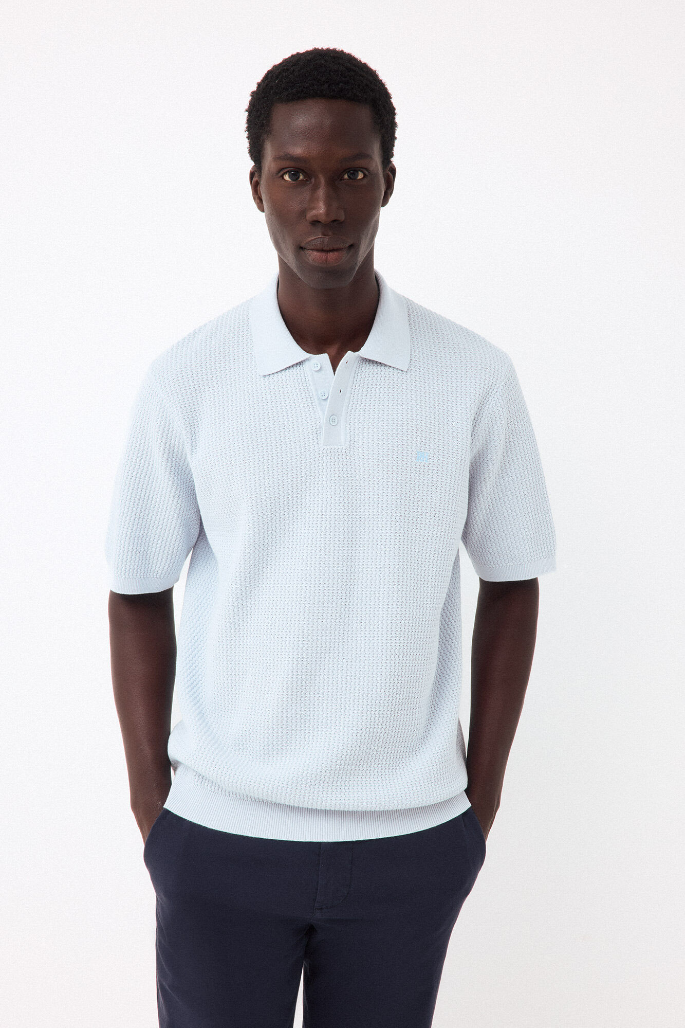 Pedro del Hierro Premium short-sleeved knit polo shirt