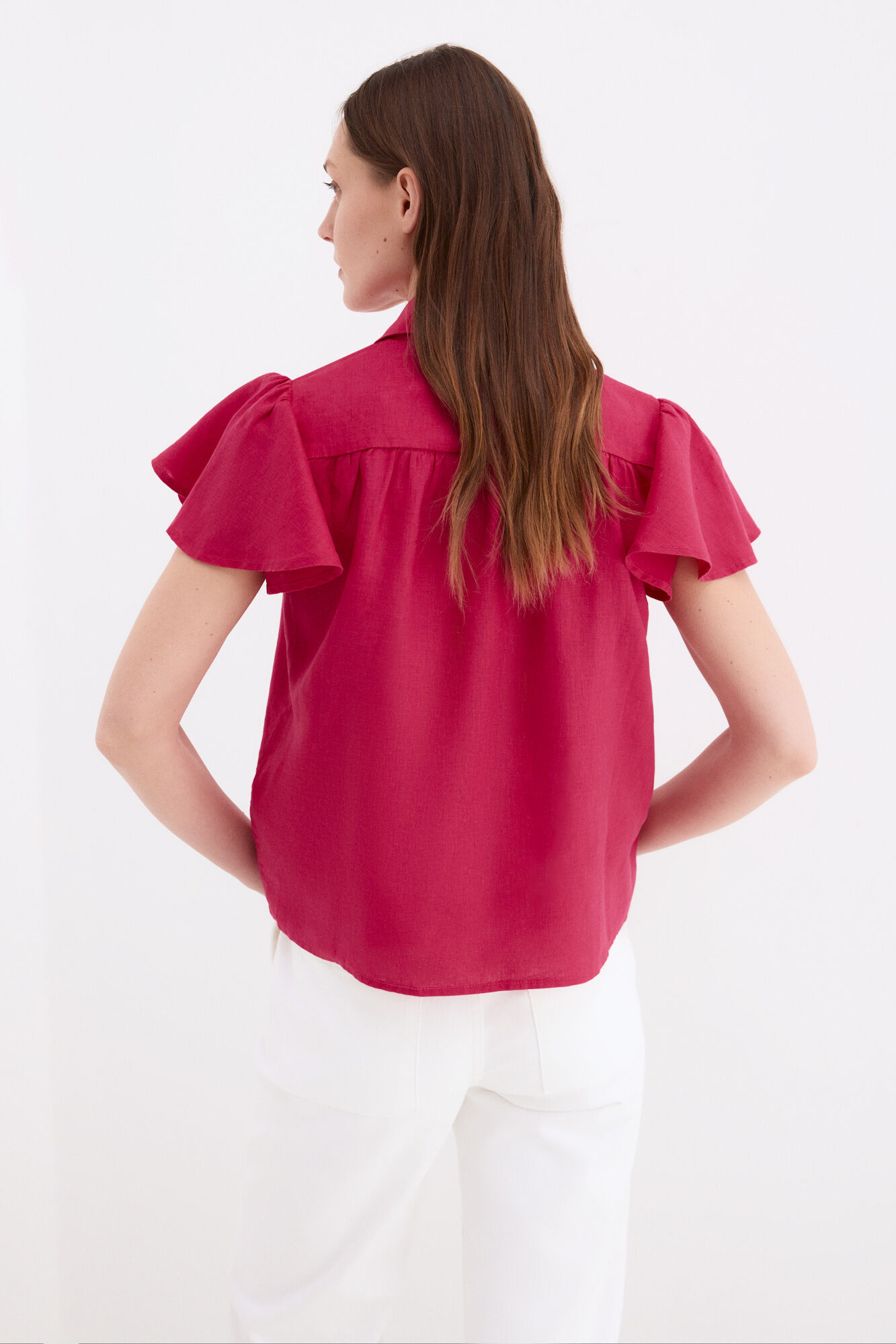 Pedro del Hierro Linen short sleeve blouse