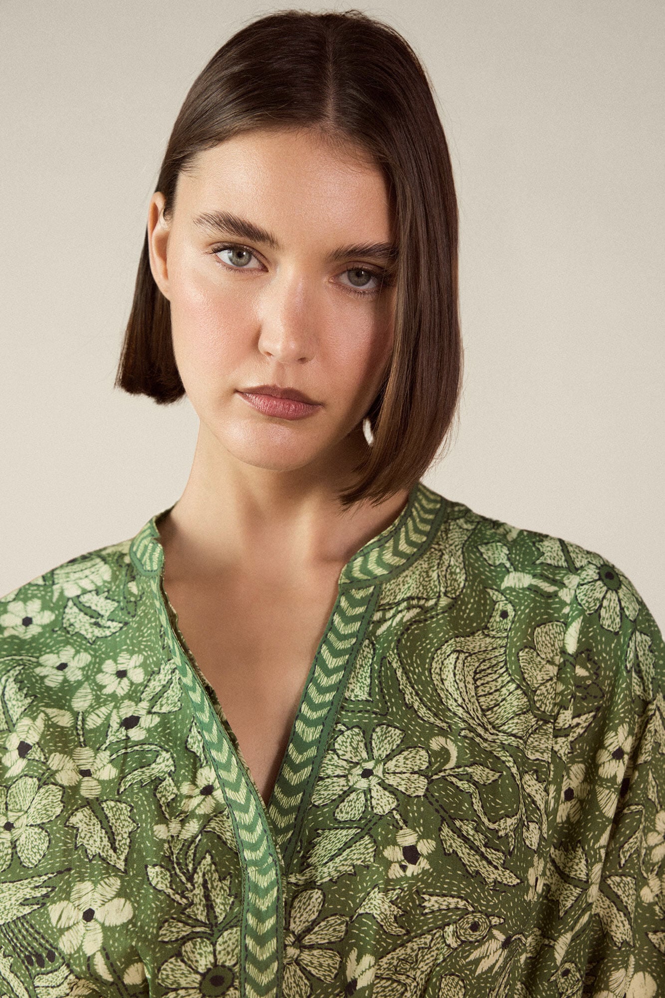TFP by Tamara Falc&oacute; Printed shirt dress Green