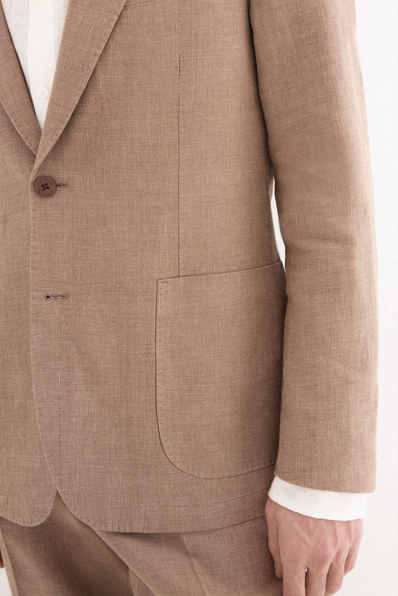 Pedro del Hierro Coordinated linen blend blazer Beige