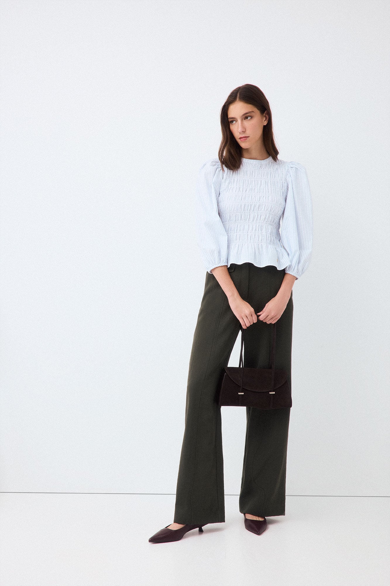 Pedro del Hierro Striped elasticated blouse