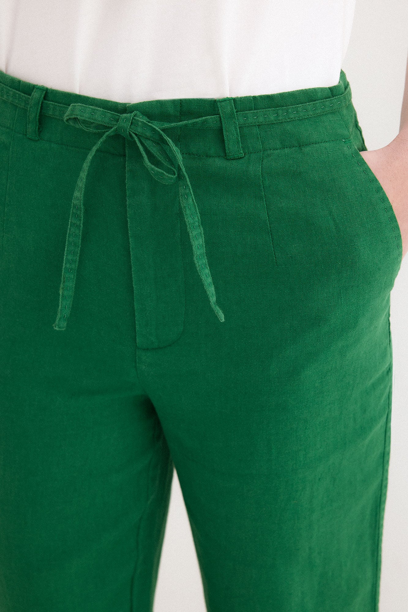 Pedro del Hierro Classic straight trousers Green