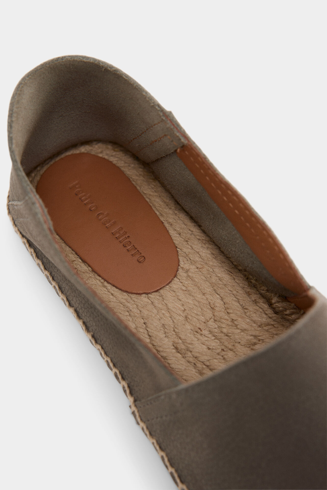 Pedro del Hierro Leather espadrille Green