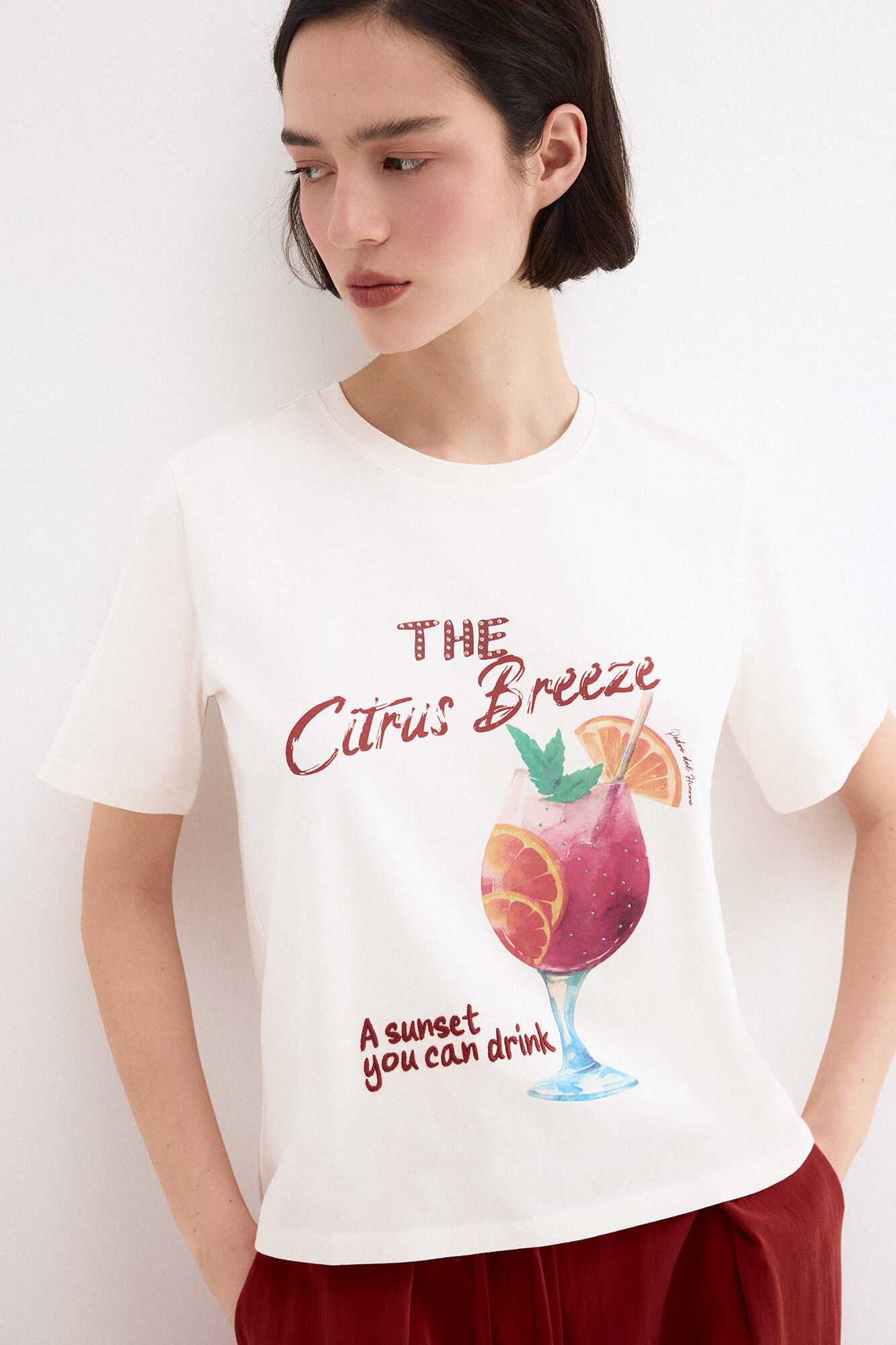 Pedro del Hierro Camiseta estampado frontal
