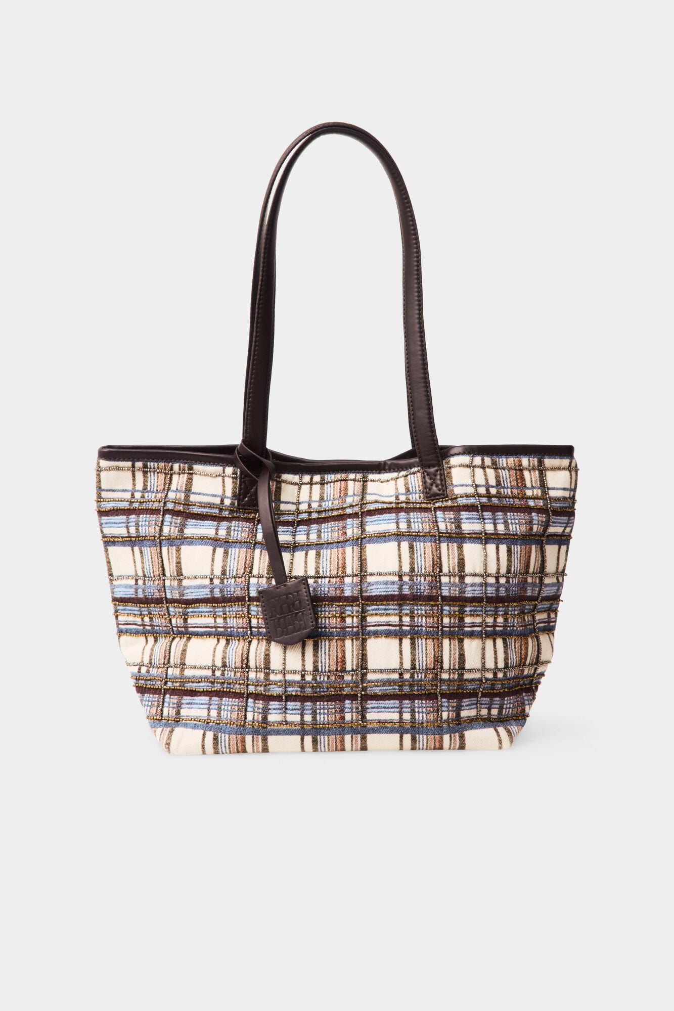Pedro del Hierro Plaid shopper bag