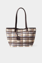Pedro del Hierro Plaid shopper bag Blue