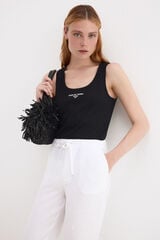 Pedro del Hierro Ribbed vest top Black