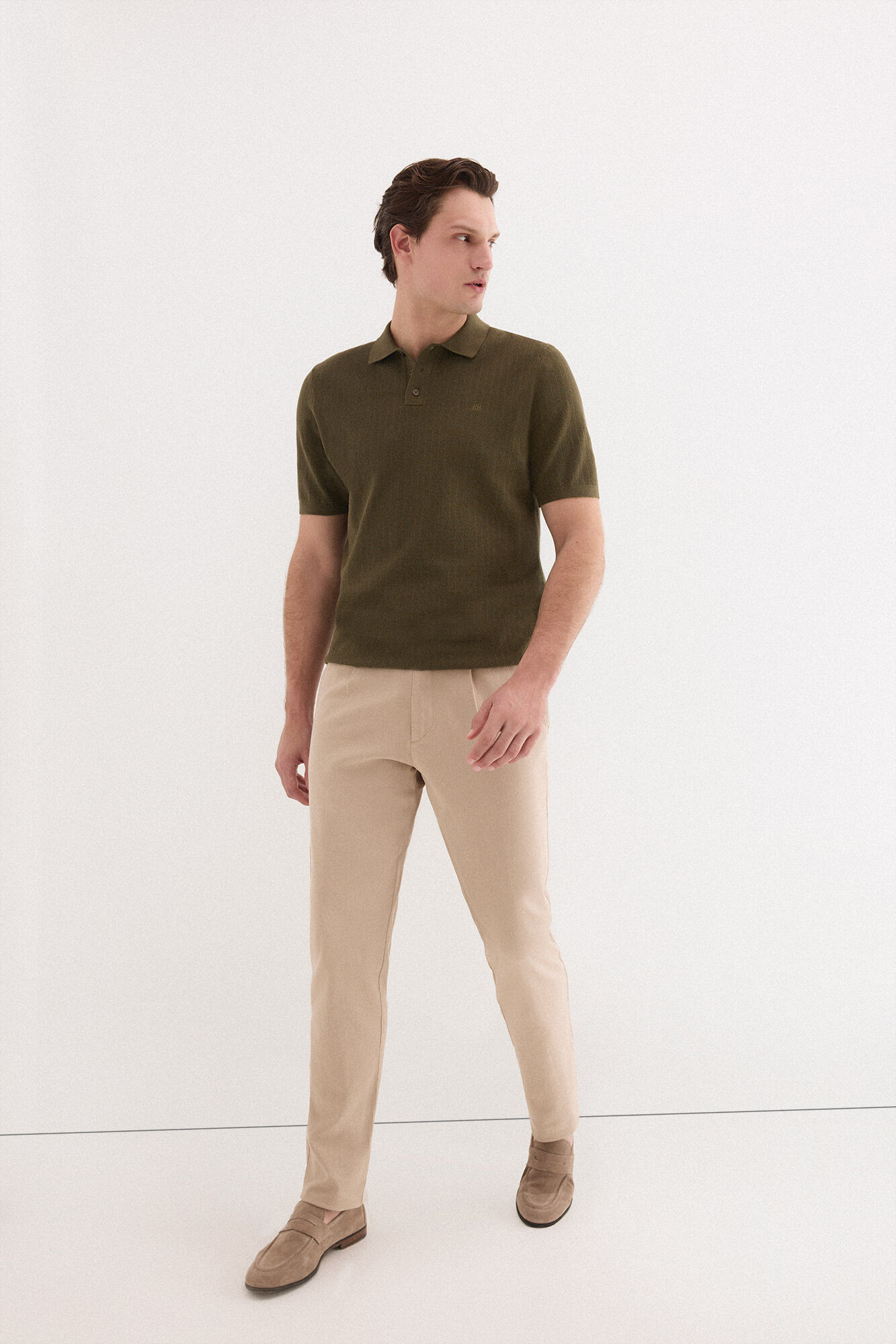 Pedro del Hierro Premium striped short sleeve polo shirt