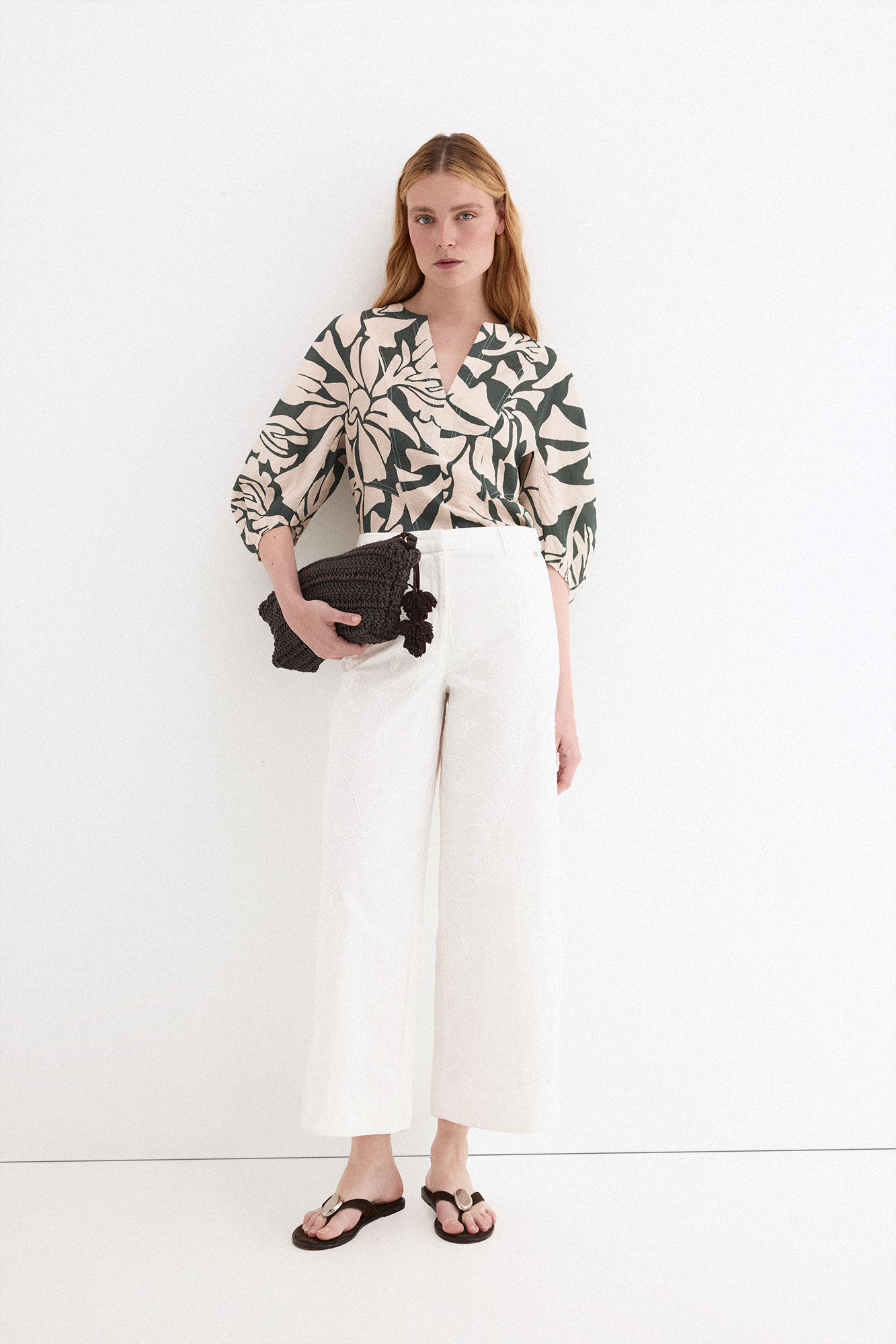 Pedro del Hierro Classic wide flare trousers