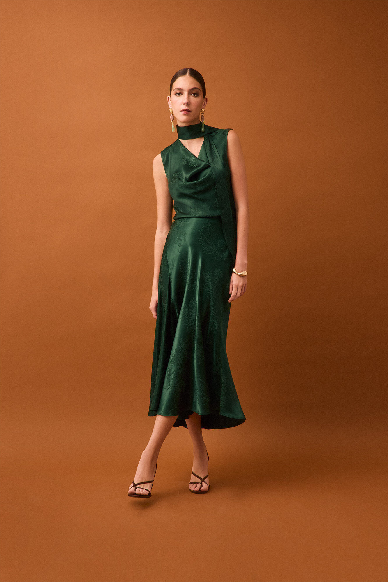 Pedro del Hierro Fantasy fabric cape skirt