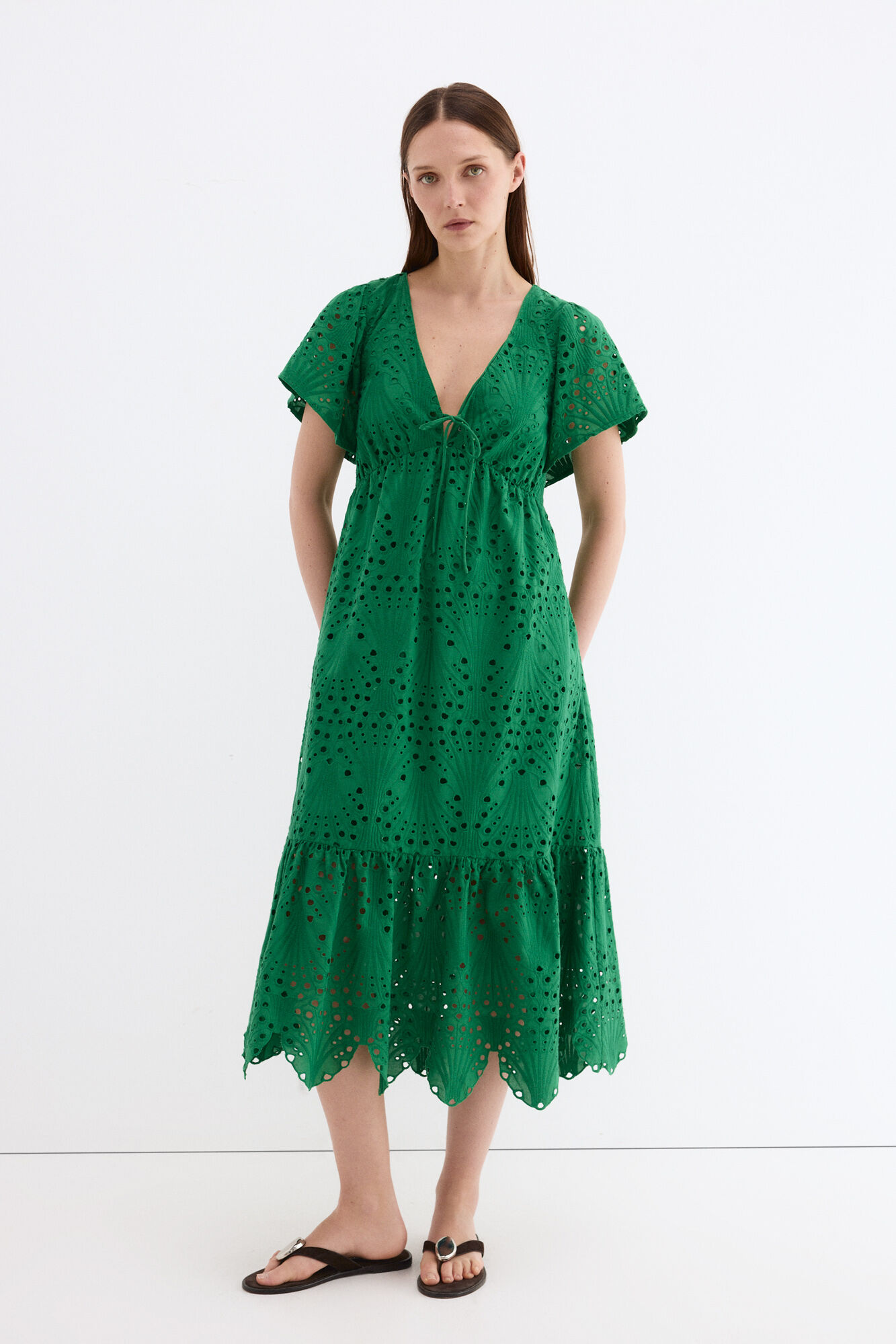 Pedro del Hierro Embroidered cotton dress