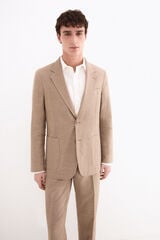 Pedro del Hierro Coordinated linen blend blazer Beige