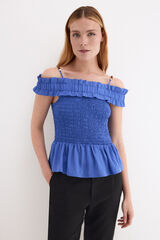 Pedro del Hierro Elasticated strap top Blue
