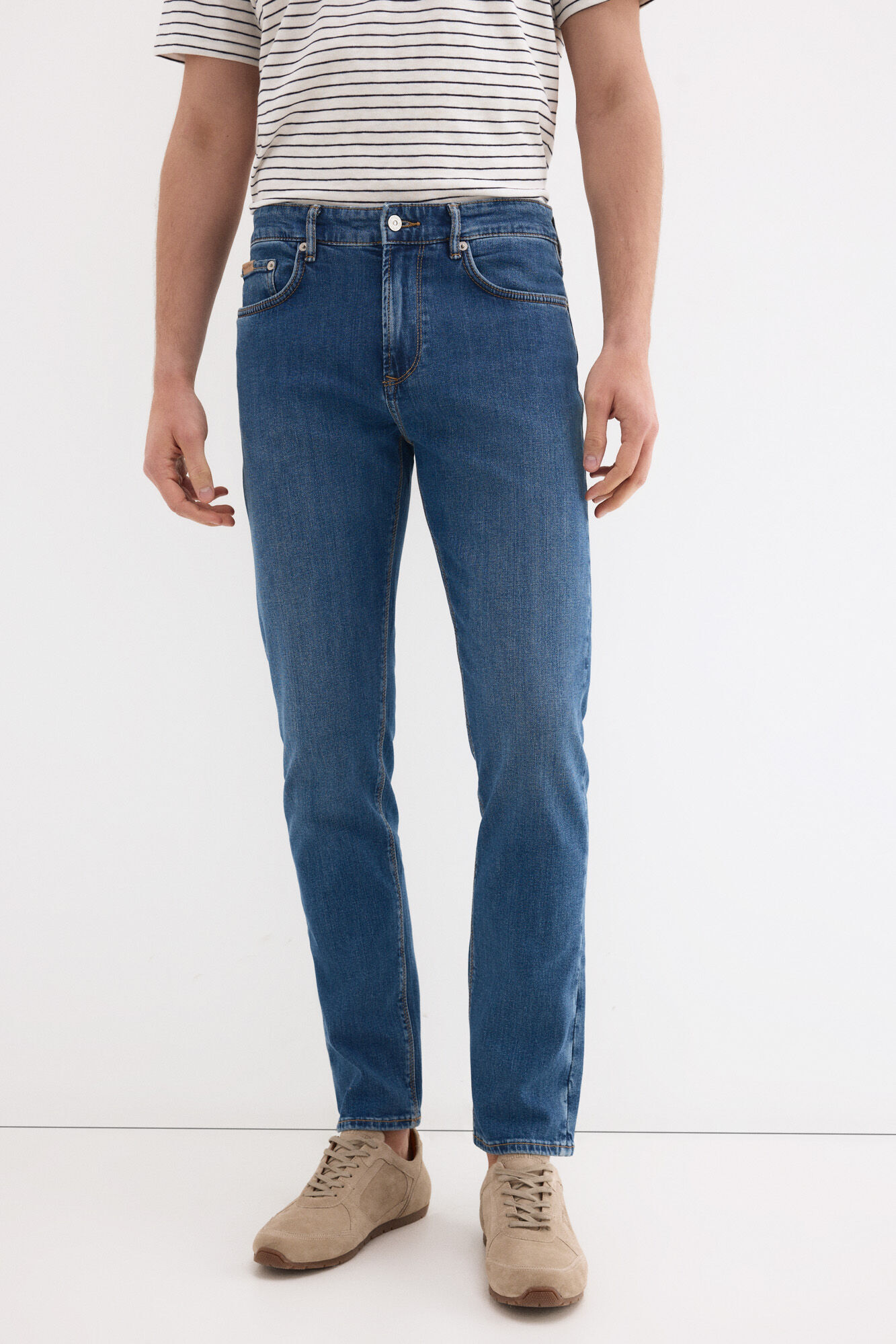 Pedro del Hierro Premium flex lightweight slim fit jeans Blue