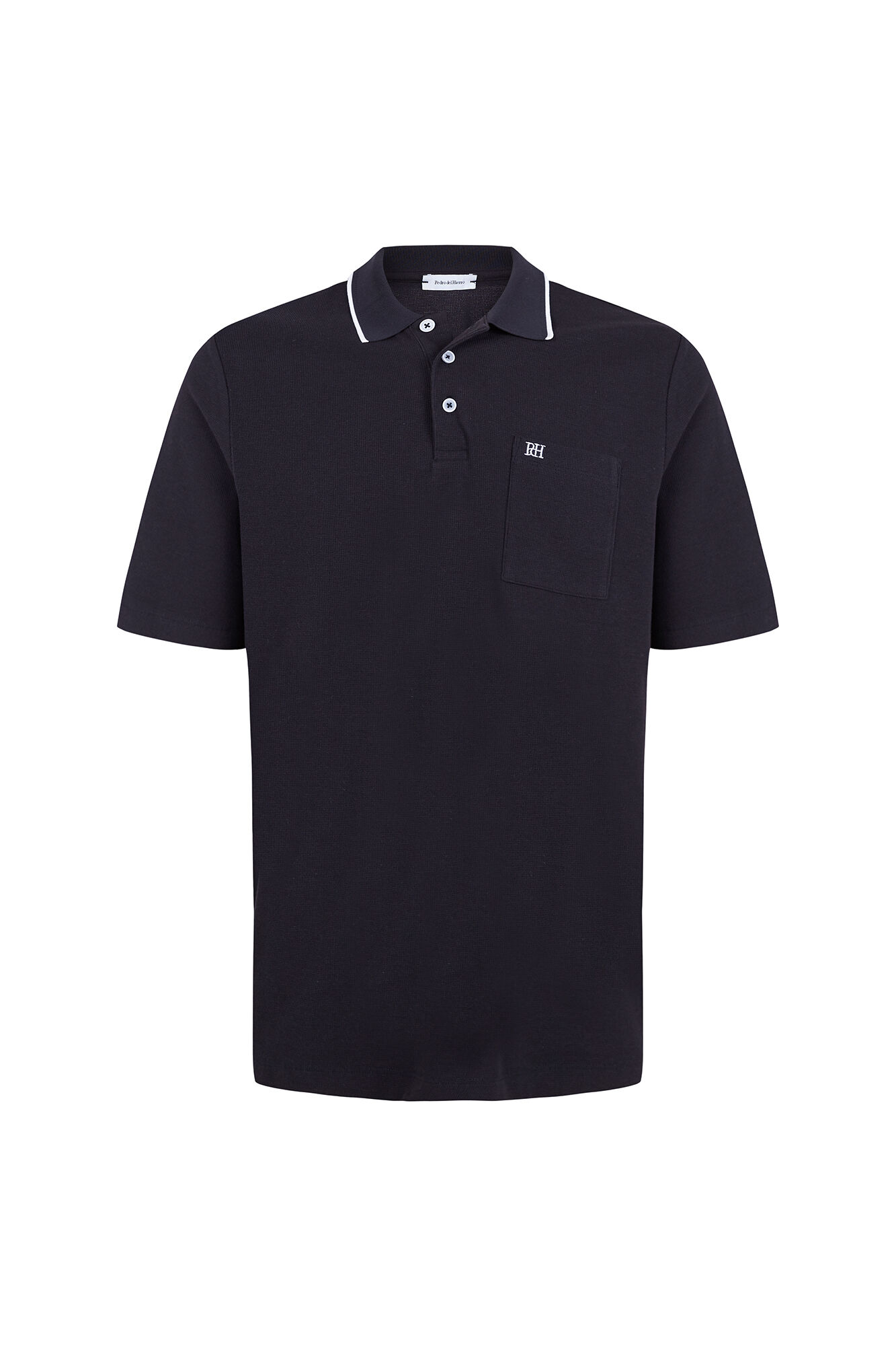 Pedro del Hierro Basic pique polo shirt Grey